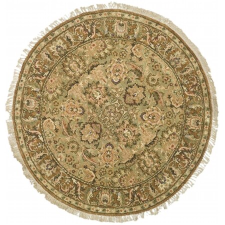 Safavieh Old World 6 ft. x 6 ft. Hand Knotted Round Rug - Light Green-Gold OW115C-6R